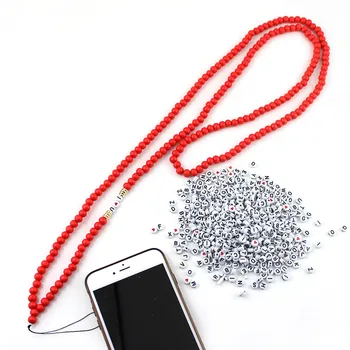 New CUSTOM MADE Colorful 26 Letters Handmade Wood beads long chain charm Bohemia necklace for phone hanger ID Card Jewelry 
New CUSTOM MADE Colorful 26 Letters Handmade Wood beads long chain charm Bohemia necklace for phone hanger ID Card Jewelry