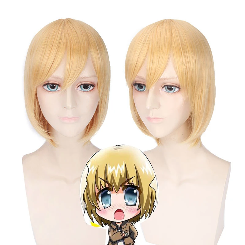 Animation Attack on Titan Cosplay Wigs Armin Arlart Synthetic Hair Cosplay Wig+ Wig Cap
Animation Attack on Titan Cosplay Wigs Armin Arlart Synthetic Hair Cosplay Wig+ Wig Cap