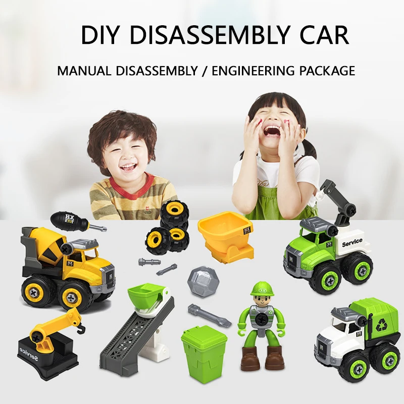 Detachable Engineering Vehicle Car Set Styling Toys DIY Model Combination Manual Disassembly Screw Assembly Car Boy Toy Gift
Detachable Engineering Vehicle Car Set Styling Toys DIY Model Combination Manual Disassembly Screw Assembly Car Boy Toy Gift