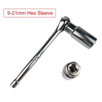 

Universal Torque Wrench Head Set Socket Hex Sleeve 9-21mm Power Drill Ratchet Bushing Spanner Key Magic Multi Hand Tools