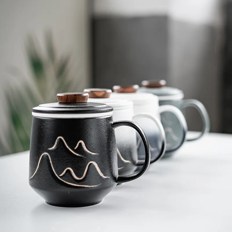 Creative High Temperature Mug Wooden Handle with Lid with Filter 400ml Cup Coffee Ceramic Cup Children's Cup Office Drink Gift
Creative High Temperature Mug Wooden Handle with Lid with Filter 400ml Cup Coffee Ceramic Cup Children's Cup Office Drink Gift