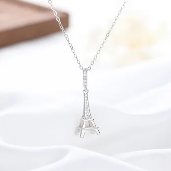 925 Sterling Silver Necklace Women Eiffel Tower Fashion Chain Fine Jewelry Party Simple Rose Gold Necklaces & Pendants 925-102
925 Sterling Silver Necklace Women Eiffel Tower Fashion Chain Fine Jewelry Party Simple Rose Gold Necklaces & Pendants 925-102