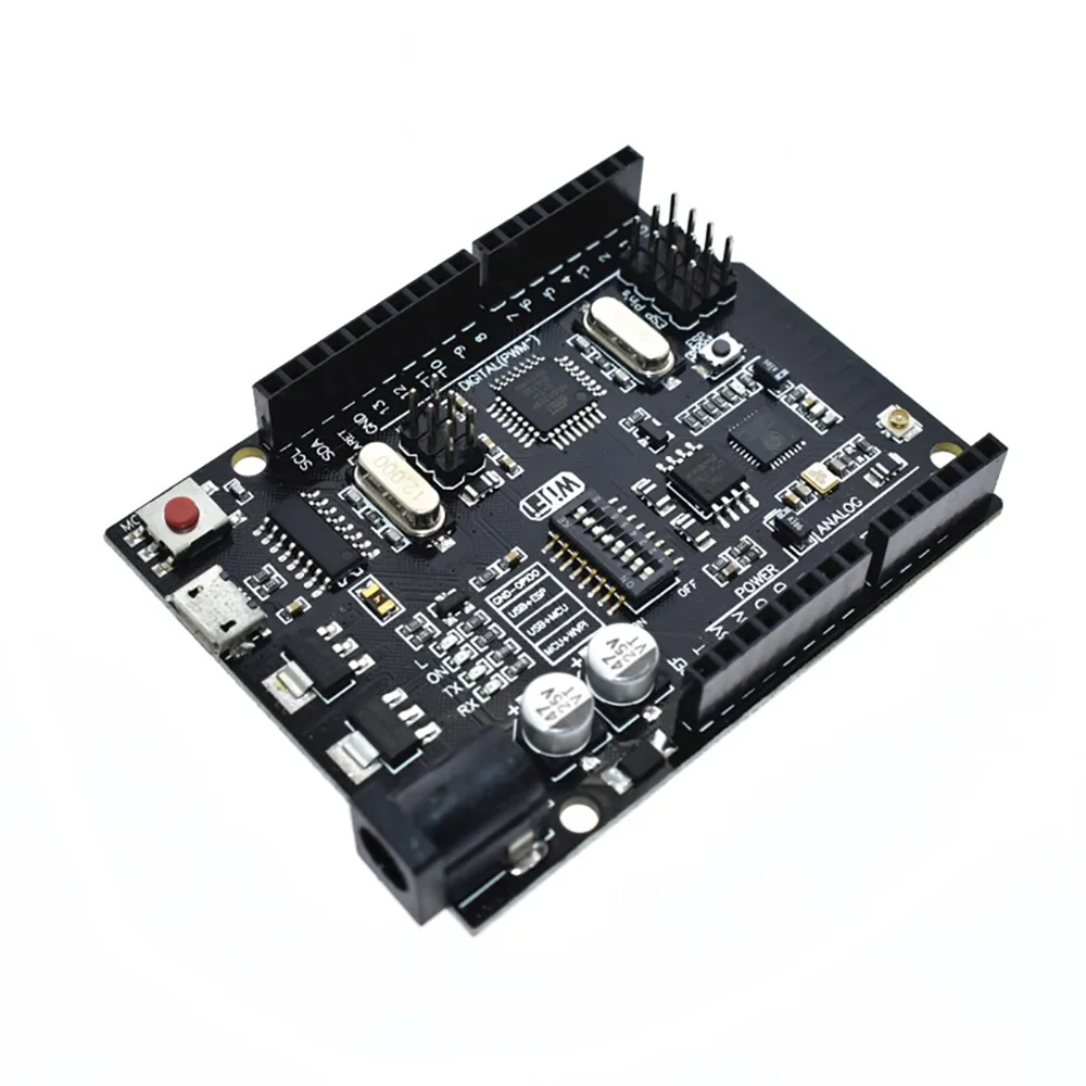UNO R3 + WiFi ATmega328P+ESP8266 (32Mb memory) USB-TTL CH340G For Arduino Uno NodeMCU WeMos ESP8266
UNO R3 + WiFi ATmega328P+ESP8266 (32Mb memory) USB-TTL CH340G For Arduino Uno NodeMCU WeMos ESP8266