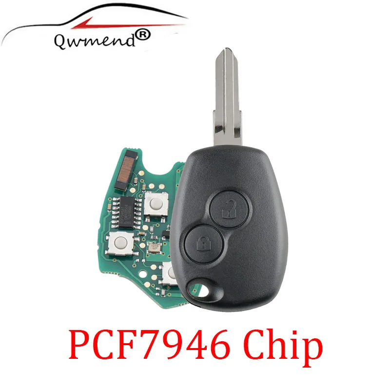 QWMEND 433MHz Remote Key Keyless Entry for Renault Kangoo Transponder Chip PCF7946 2 Buttons VAC102 Blade
QWMEND 433MHz Remote Key Keyless Entry for Renault Kangoo Transponder Chip PCF7946 2 Buttons VAC102 Blade