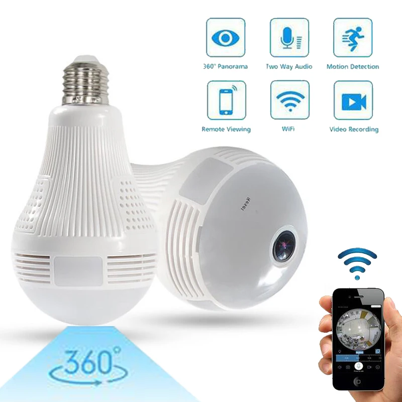HD 960P IP wifi Camera 360 Degree Home Security Burglar LED Light 960P Wireless Panoramic Home Security CCTV Fisheye Bulb Lamp
HD 960P IP wifi Camera 360 Degree Home Security Burglar LED Light 960P Wireless Panoramic Home Security CCTV Fisheye Bulb Lamp
