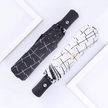 8 Bone Fully Automatic Umbrella Creative Fresh Plaid Sunshade Vinyl Sun Protection UV Protection Sun Umbrella Coating Parasol
8 Bone Fully Automatic Umbrella Creative Fresh Plaid Sunshade Vinyl Sun Protection UV Protection Sun Umbrella Coating Parasol