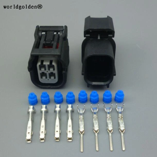 

Worldgolden 4 pin 1.0mm way Waterproof Automotive Connector for HV HVG 040 O2 Oxygen Sensor Plug 6189-7039 6188-4776