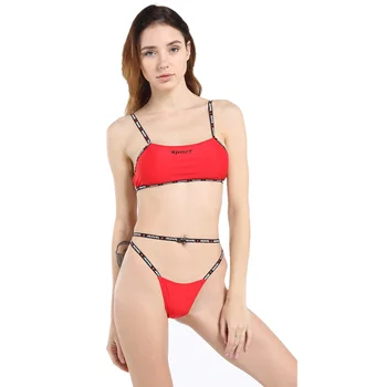 Hip Summer Solid Red Letter Bikini Set Women Bandage Tanga Bikinis Push Up Swimwear Two Pieces Swimming Bathing Suits Monokini
Hip Summer Solid Red Letter Bikini Set Women Bandage Tanga Bikinis Push Up Swimwear Two Pieces Swimming Bathing Suits Monokini