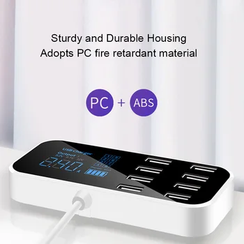 New 8 Ports USB Car Charger QC3.0 Fast Charging Phone Charger 40W 2.4A Multi USB Socket With LED Display For iPhone Android
New 8 Ports USB Car Charger QC3.0 Fast Charging Phone Charger 40W 2.4A Multi USB Socket With LED Display For iPhone Android