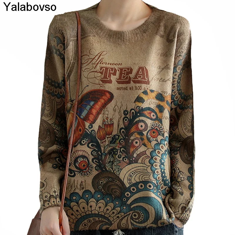 2020 Korean Winter Designer Female Casual Pullovers Ladies Loose Warm Sweaters O Neck Retro Printed Knitted Oversized Clothes
2020 Korean Winter Designer Female Casual Pullovers Ladies Loose Warm Sweaters O Neck Retro Printed Knitted Oversized Clothes