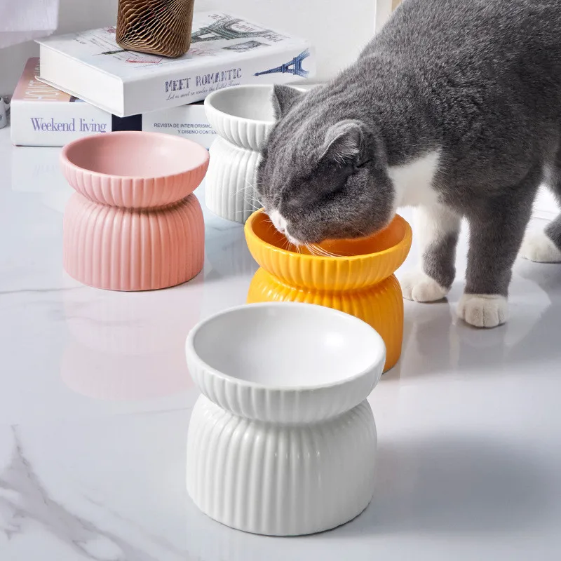 Cat Food Bowl Ceramic High Foot Bowl Protects Cervical Spine Cat Rice Bowl Water Bowl Double Bowl Anti Overturning Dog Pet Bowl
Cat Food Bowl Ceramic High Foot Bowl Protects Cervical Spine Cat Rice Bowl Water Bowl Double Bowl Anti Overturning Dog Pet Bowl