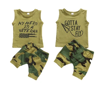 Pudcoco Fast Shipping 0-3Years Summer Toddler Baby Boy Clothing Set Letter Printed Vest Top Camouflage Shorts 2Pcs Outfit Set 
Pudcoco Fast Shipping 0-3Years Summer Toddler Baby Boy Clothing Set Letter Printed Vest Top Camouflage Shorts 2Pcs Outfit Set