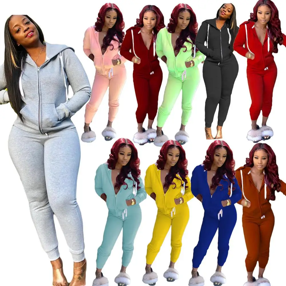 Long Sleeve Hooded Zipper Two Pieces Set Spring Women Suit Tracksuit Solid Color Sportwear Jacket Long Pants Outfit Clubwear
Long Sleeve Hooded Zipper Two Pieces Set Spring Women Suit Tracksuit Solid Color Sportwear Jacket Long Pants Outfit Clubwear