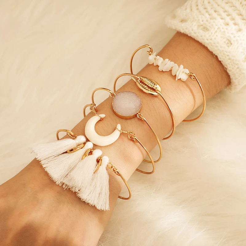 Docona Boho Shell Moon Tassel Multilayer Bracelet Bangle Set for Women Geometric Open Bangle Boho Jewelry 8195
Docona Boho Shell Moon Tassel Multilayer Bracelet Bangle Set for Women Geometric Open Bangle Boho Jewelry 8195