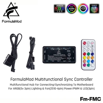 FormulaMod Fm-MFC Sync Controller For ARGB(5v 3pin) Lighting & Fan(2510-4pin) Power/PWM, Hub For Connecting/Sync To Motherboard
FormulaMod Fm-MFC Sync Controller For ARGB(5v 3pin) Lighting & Fan(2510-4pin) Power/PWM, Hub For Connecting/Sync To Motherboard