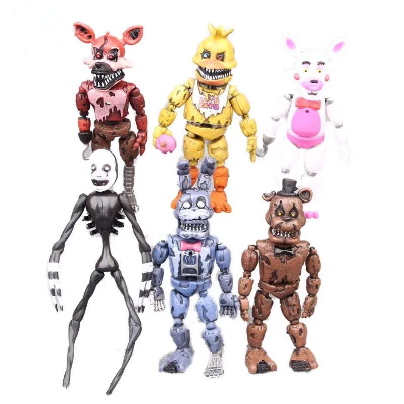 6pcs/set Anime Figures Toys Five Nights At Cute Freddy's Action Figure Toys FNAF Chica Bonnie Foxy Freddy Fazbear Bear
6pcs/set Anime Figures Toys Five Nights At Cute Freddy's Action Figure Toys FNAF Chica Bonnie Foxy Freddy Fazbear Bear