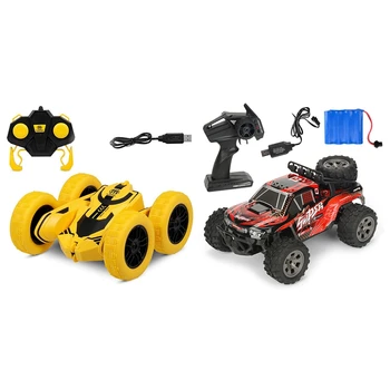 1Pcs Double Sided Tumbling Stunt Car 1/28 2.4Ghz 360 Degree Flips & 1Pcs 2.4G 4Ch 2Wd Brush Crawler Off-Road Remote Car
1Pcs Double Sided Tumbling Stunt Car 1/28 2.4Ghz 360 Degree Flips & 1Pcs 2.4G 4Ch 2Wd Brush Crawler Off-Road Remote Car