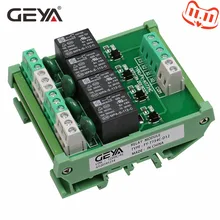 GEYA 4 Channel Relay Module 1 SPDT DIN Rail Mount 12V 24V DC/AC Interface Relay Module 220V 230V
GEYA 4 Channel Relay Module 1 SPDT DIN Rail Mount 12V 24V DC/AC Interface Relay Module 220V 230V