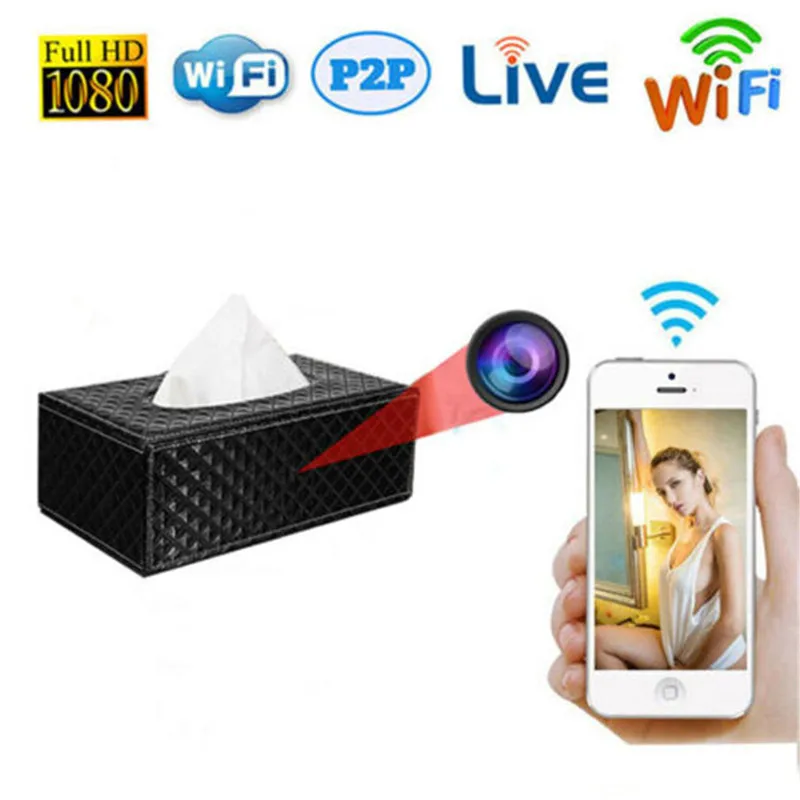HD1080 WIFI Mini Tissue Box Wireless IP Camera Home Security Protection Room Baby Care Video Camera Remotely Control