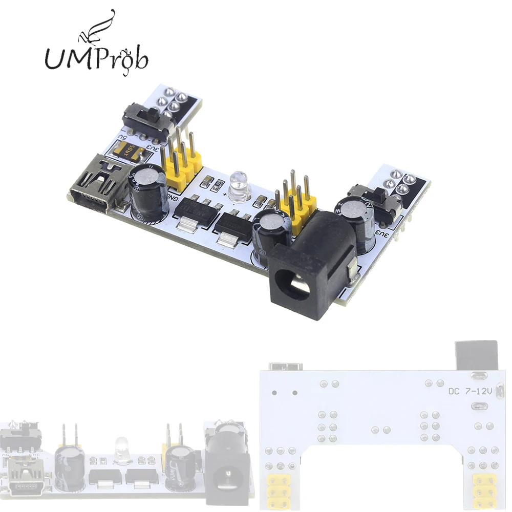 MB-102 MB102 DC 7-12V Micro USB 2 Channel Board Interface Breadboard Power Supply Module for arduino
MB-102 MB102 DC 7-12V Micro USB 2 Channel Board Interface Breadboard Power Supply Module for arduino