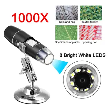 1080P WIFI Digital 1000x Microscope Magnifier Camera Electron Microscope PCB Inspection for Android ios For iPhone For iPad
1080P WIFI Digital 1000x Microscope Magnifier Camera Electron Microscope PCB Inspection for Android ios For iPhone For iPad
