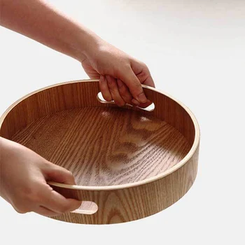 Wood Serving Tray with Handles - Rustic Breakfast Tray Tray Decorative Oval Butler Tray for Food Coffee and Tea JS22
Wood Serving Tray with Handles - Rustic Breakfast Tray Tray Decorative Oval Butler Tray for Food Coffee and Tea JS22
