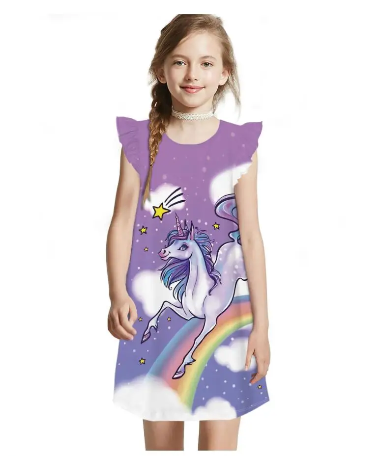 Princess Rainbow Unicorn Summer Dress Princess Rainbow Unicorn Summer Dress