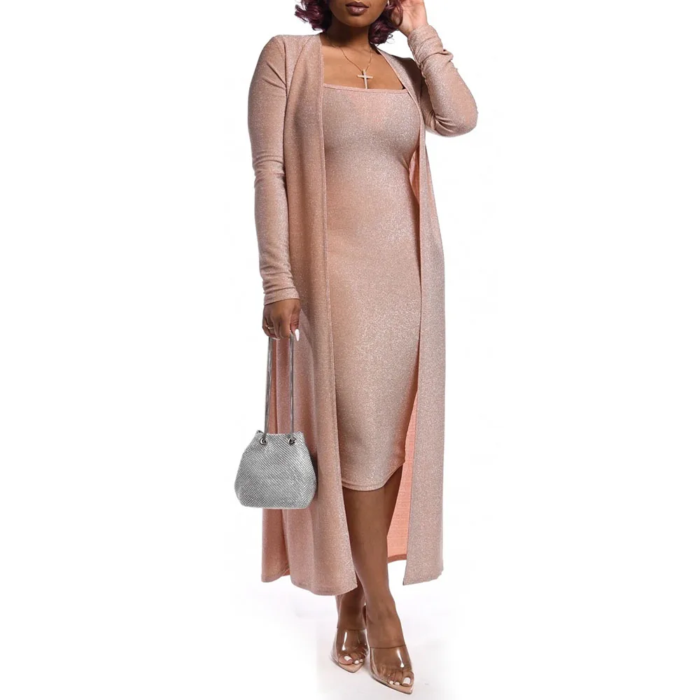 Spring 2020 Thin Two Piece Sets Elegant Office Women Set Long Coat Cardigan Tunic Sexy Bodycon Midi Dress Sundress Party Pink
Spring 2020 Thin Two Piece Sets Elegant Office Women Set Long Coat Cardigan Tunic Sexy Bodycon Midi Dress Sundress Party Pink