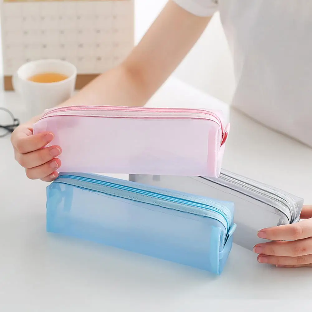 Solid Color Pencil Case Zipper Transparent Mesh Pencil Case Pen Storage Bag Student Gift material escolar papelaria criativa
Solid Color Pencil Case Zipper Transparent Mesh Pencil Case Pen Storage Bag Student Gift material escolar papelaria criativa