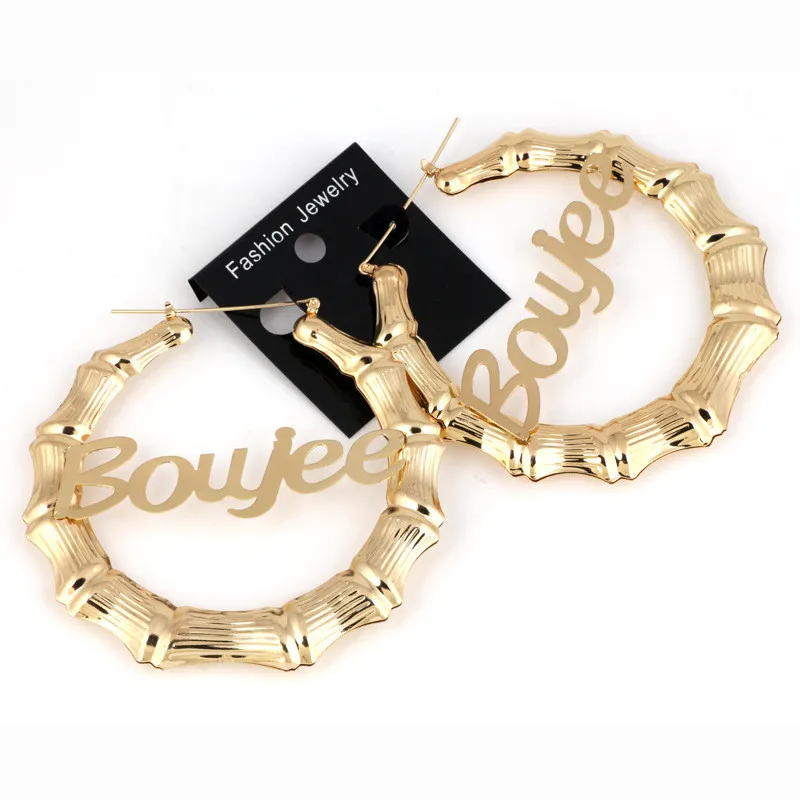 HIYONG Customizable Customize Name Earrings Bamboo Style Custom Hoop Earring Letters Earrings for Women Girls Best Jewelry Gifts
HIYONG Customizable Customize Name Earrings Bamboo Style Custom Hoop Earring Letters Earrings for Women Girls Best Jewelry Gifts