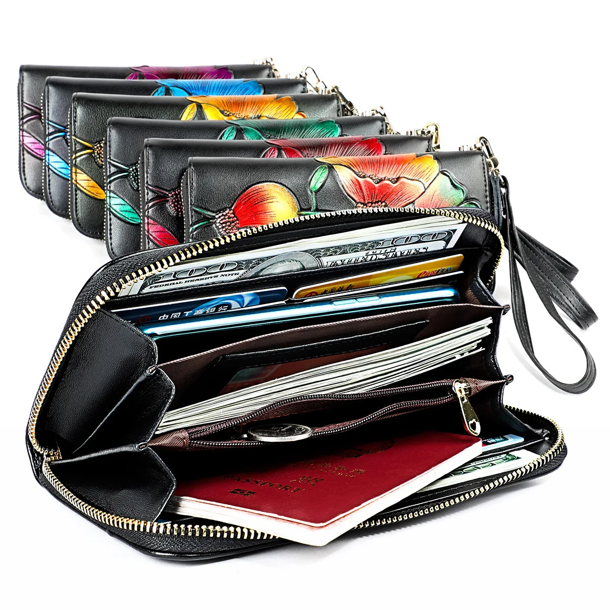 New Design Chinese Style Flower Gorgeous Colorful Pattern Ladies Wallet RFID Leather Long Zipper Personality Trend Women Handbag
New Design Chinese Style Flower Gorgeous Colorful Pattern Ladies Wallet RFID Leather Long Zipper Personality Trend Women Handbag