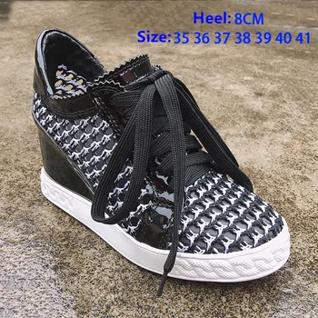 Sneakers Women Internal Increase Hollow Shoes Women Leather Buty Damskie High Heels Ladies Shoes Fashion Zapatos De Mujer Casual
Sneakers Women Internal Increase Hollow Shoes Women Leather Buty Damskie High Heels Ladies Shoes Fashion Zapatos De Mujer Casual