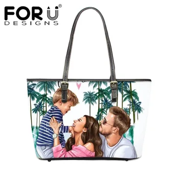 Forudesigns Super Mom Dad Girl Pattern Women Tote Handbag Warm Family PU Shoulder Bag Large Capacity Ladies Hand Bag sac
Forudesigns Super Mom Dad Girl Pattern Women Tote Handbag Warm Family PU Shoulder Bag Large Capacity Ladies Hand Bag sac