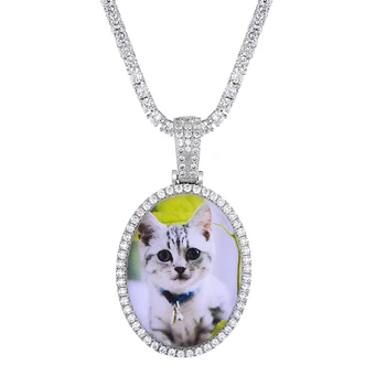 US7 Hip Hop Cubic Zircon Oval Iced Out Bling Custom Made Photo Necklace & Pendant Medallions For Men Jewelry With Tennis Chain
US7 Hip Hop Cubic Zircon Oval Iced Out Bling Custom Made Photo Necklace & Pendant Medallions For Men Jewelry With Tennis Chain