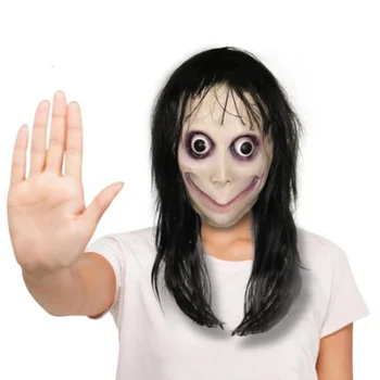 Halloween mask party horror mask easter costume creepy latex mask cosplay ghost mask big eyes with long wig masquerade 
Halloween mask party horror mask easter costume creepy latex mask cosplay ghost mask big eyes with long wig masquerade