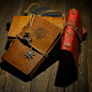 Retro Vintage Leather Cover Notebook Blank Diary Pirate Design Paper Note Book Replaceable Traveler Notepad Stationery Suppl 
Retro Vintage Leather Cover Notebook Blank Diary Pirate Design Paper Note Book Replaceable Traveler Notepad Stationery Suppl