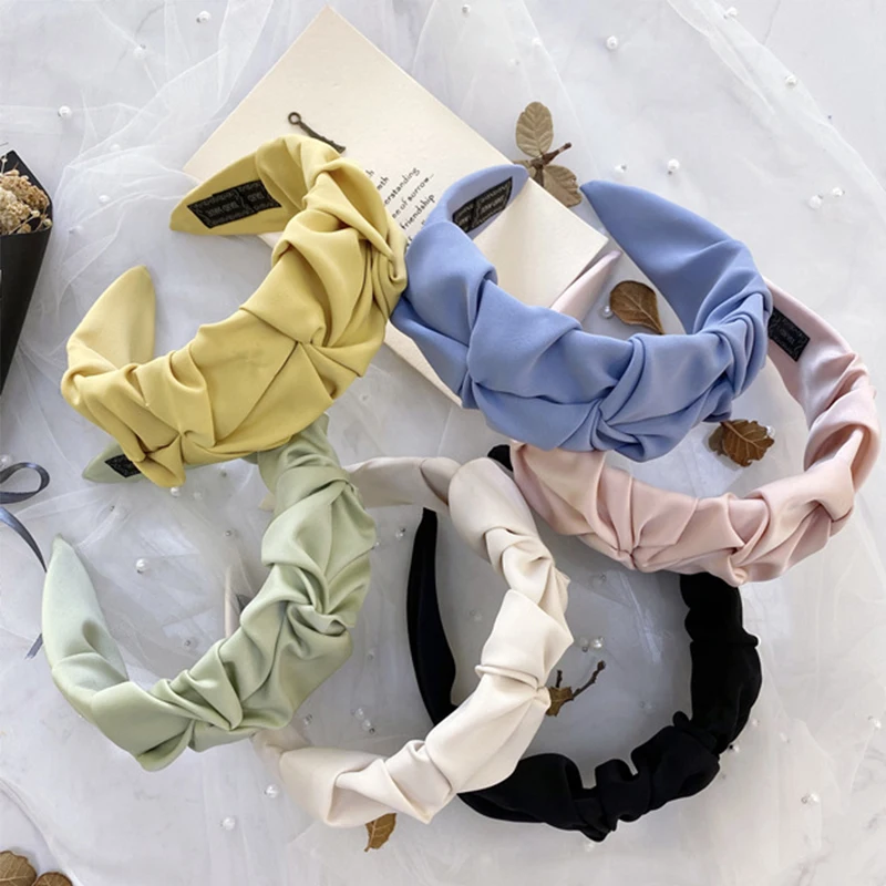 Fashion hair accessories wrinkled headband women candy solid color wide-brim knotted face wash hairband headbands girl
Fashion hair accessories wrinkled headband women candy solid color wide-brim knotted face wash hairband headbands girl
