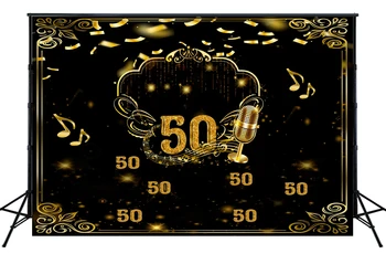 Black And Gold Bokeh Music Notes Backdrop 50th Birthday Party Photography Filming Booth Background Fabulous Age Portrait Props
Black And Gold Bokeh Music Notes Backdrop 50th Birthday Party Photography Filming Booth Background Fabulous Age Portrait Props