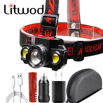 XP-E Q5 & COB Led Headlamp Use Rechargeable 18650 Battery Headlight Zoomable Head Flashlight Lamp Torch Light for Camping Litwod
XP-E Q5 & COB Led Headlamp Use Rechargeable 18650 Battery Headlight Zoomable Head Flashlight Lamp Torch Light for Camping Litwod