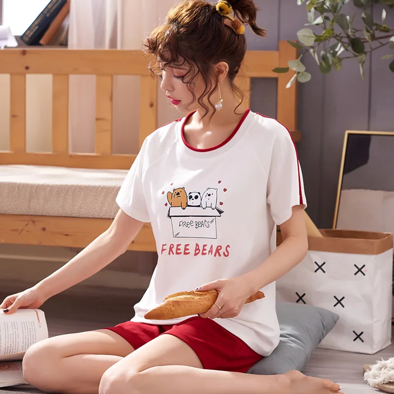 6226 # Paper Box Three Bear Pullover FN Short Sleeve Shorts Pajamas Homewear Set Series 
6226 # Paper Box Three Bear Pullover FN Short Sleeve Shorts Pajamas Homewear Set Series