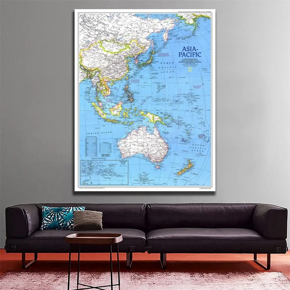 100x150cm Non-woven Spray Painting Map of Asia Pacific Supplement in November 1989 For Living Room Wall Decor
100x150cm Non-woven Spray Painting Map of Asia Pacific Supplement in November 1989 For Living Room Wall Decor