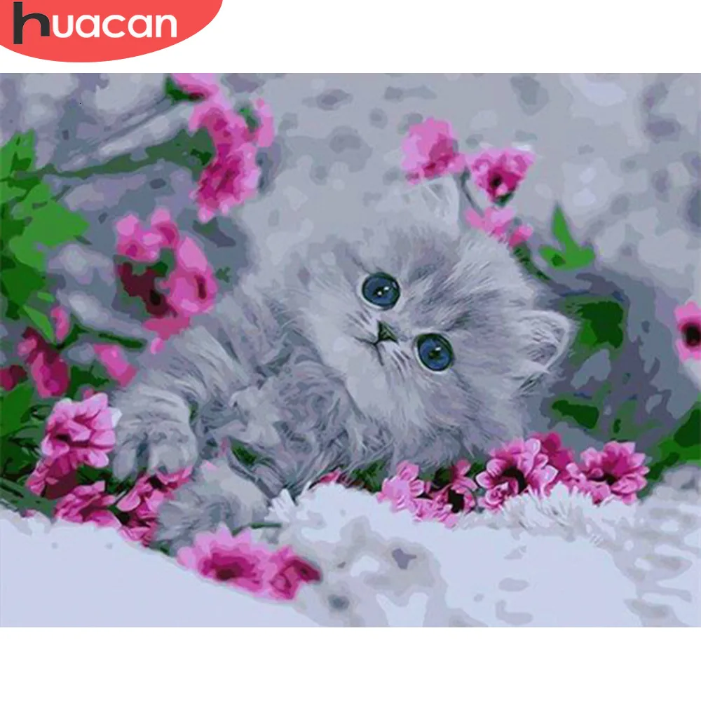 HUACAN Paint By Numbers Flower Cat Kits Drawing Canvas HandPainted DIY Oil Painting Coloring Pictures Home Decoration Art Gift
HUACAN Paint By Numbers Flower Cat Kits Drawing Canvas HandPainted DIY Oil Painting Coloring Pictures Home Decoration Art Gift