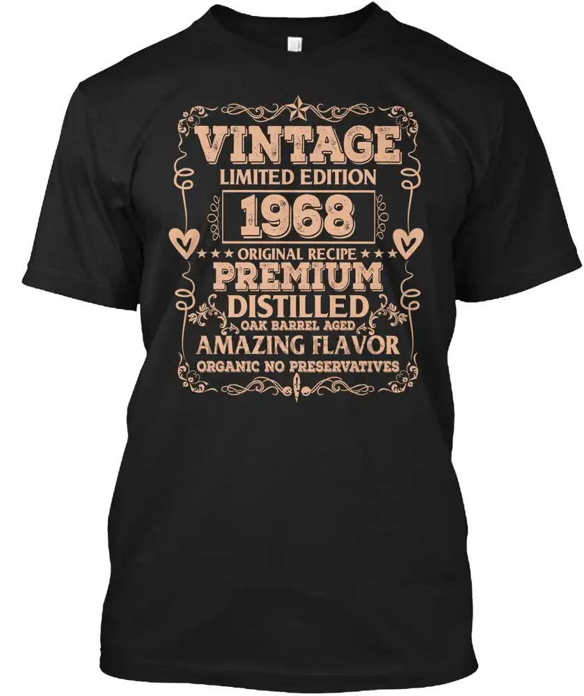 men t shirt vintage 1968 50th birthday shirt women tshirt