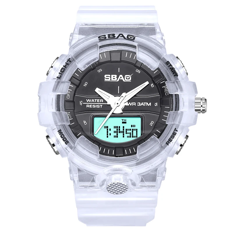 Fashion Sport Watch Men Transparent TPU LED Digital Electronic Quartz Wrist Watch Waterproof Stopwatch Sports Clock Reloj Hombre
Fashion Sport Watch Men Transparent TPU LED Digital Electronic Quartz Wrist Watch Waterproof Stopwatch Sports Clock Reloj Hombre