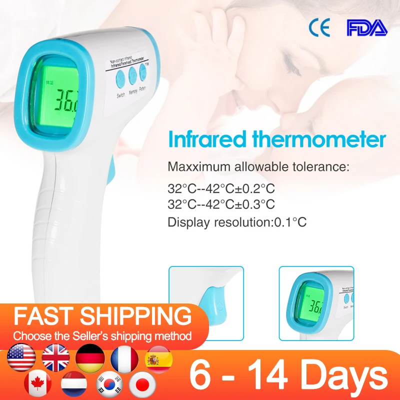Infrared Thermometer Non Contact Handheld LCD Display Digital Laser Temperature Tool Portable Forehead Thermometer
Infrared Thermometer Non Contact Handheld LCD Display Digital Laser Temperature Tool Portable Forehead Thermometer
