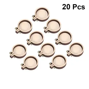 Mini Embroidery Hoops Small Wooden Round Cross Stitch Sewing Fixed Frame 20PCS Wooden Mini Round Hoop Frame Sewing Accessories
Mini Embroidery Hoops Small Wooden Round Cross Stitch Sewing Fixed Frame 20PCS Wooden Mini Round Hoop Frame Sewing Accessories