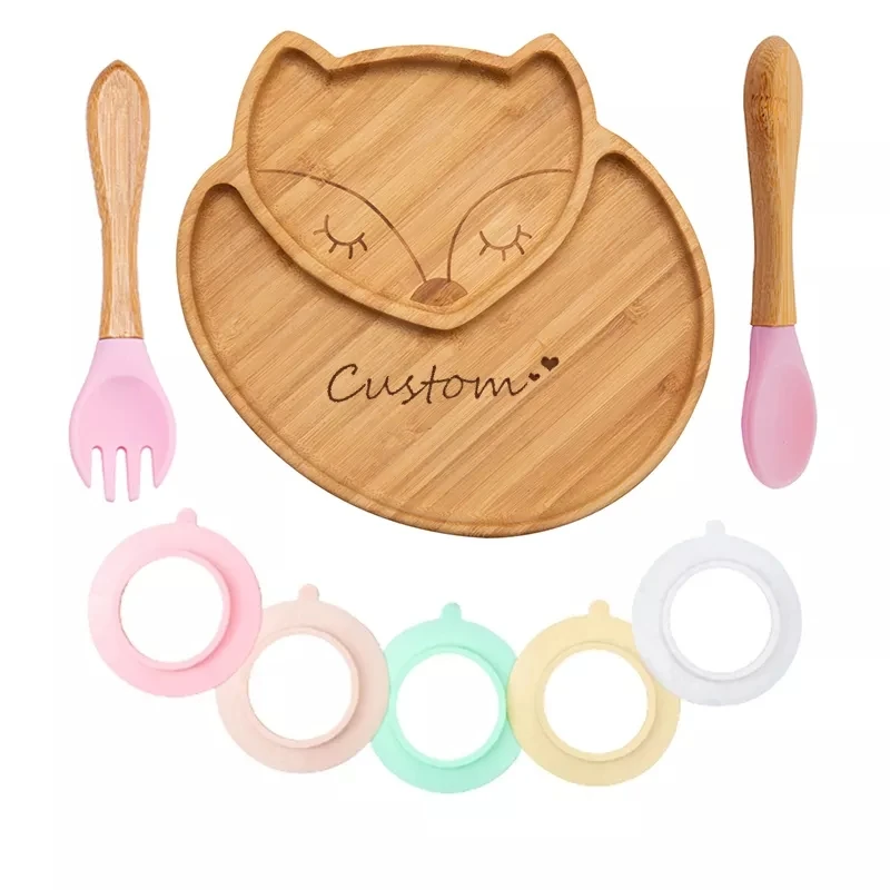 Bamboo Wooden Custom Dinner Plate Feeding Bowl Spoon Fork Fox Pattern Children Feeding Supplies BPA Free Baby Tableware Set
Bamboo Wooden Custom Dinner Plate Feeding Bowl Spoon Fork Fox Pattern Children Feeding Supplies BPA Free Baby Tableware Set
