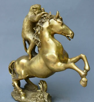 Collect China fengshui old bronze horse monkey make fortune wealth animal Statue
Collect China fengshui old bronze horse monkey make fortune wealth animal Statue