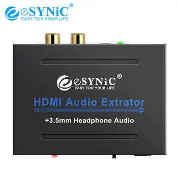 eSYNiC 1080P HDMI to HDMI Audio Extractor with Power ON/OFF Switch 3.5mm Audio Jack Stereo HDMI Audio Converter Splitter Adapter
eSYNiC 1080P HDMI to HDMI Audio Extractor with Power ON/OFF Switch 3.5mm Audio Jack Stereo HDMI Audio Converter Splitter Adapter