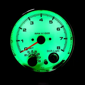 Universal 3.75" 95mm Auto Tachometer Gauges 7 Color Displaying LED 0-8000RPM 
Universal 3.75" 95mm Auto Tachometer Gauges 7 Color Displaying LED 0-8000RPM